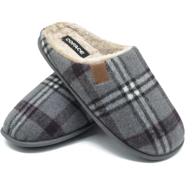 COFACE Unisex Mens Womens Cozy Memory Foam Scuff Slippers Casual Slip On Warm House Shoes Indoor/Outdoor Sandal Slippers With Arch Support Rubber Sole Size 4-15