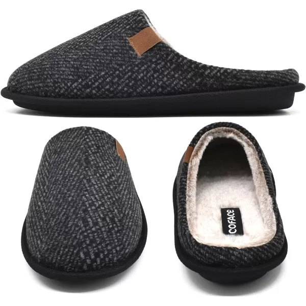 COFACE Unisex Mens Womens Cozy Memory Foam Scuff Slippers Casual Slip On Warm House Shoes Indoor/Outdoor Sandal Slippers With Arch Support Rubber Sole Size 4-15