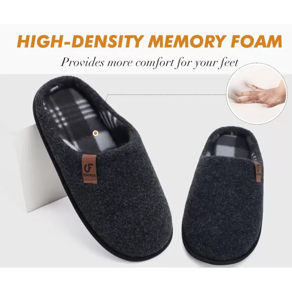 COFACE Unisex Mens Womens Cozy Memory Foam Scuff Slippers Casual Slip On Warm House Shoes Indoor/Outdoor Sandal Slippers With Arch Support Rubber Sole Size 4-15