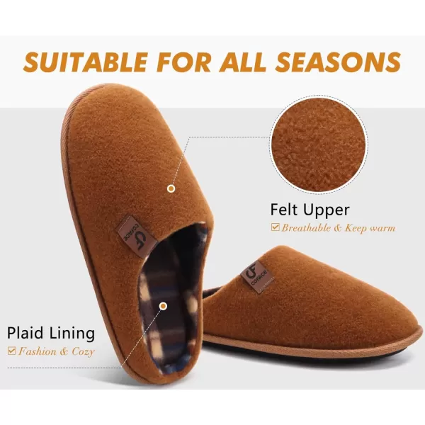 COFACE Unisex Mens Womens Cozy Memory Foam Scuff Slippers Casual Slip On Warm House Shoes Indoor/Outdoor Sandal Slippers With Arch Support Rubber Sole Size 4-15