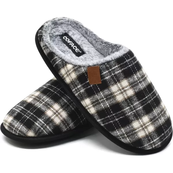 COFACE Unisex Mens Womens Cozy Memory Foam Scuff Slippers Casual Slip On Warm House Shoes Indoor/Outdoor Sandal Slippers With Arch Support Rubber Sole Size 4-15