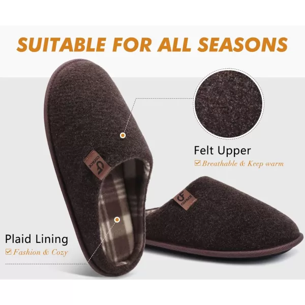 COFACE Unisex Mens Womens Cozy Memory Foam Scuff Slippers Casual Slip On Warm House Shoes Indoor/Outdoor Sandal Slippers With Arch Support Rubber Sole Size 4-15
