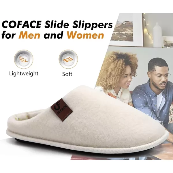 COFACE Unisex Mens Womens Cozy Memory Foam Scuff Slippers Casual Slip On Warm House Shoes Indoor/Outdoor Sandal Slippers With Arch Support Rubber Sole Size 4-15
