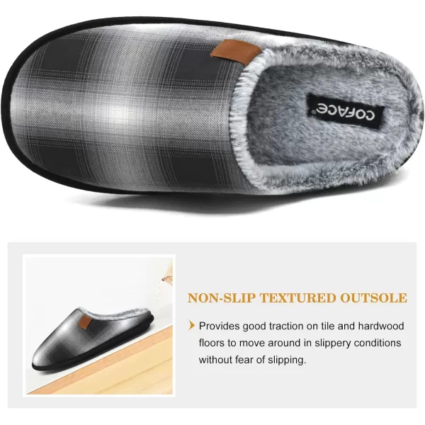 COFACE Unisex Mens Womens Cozy Memory Foam Scuff Slippers Casual Slip On Warm House Shoes Indoor/Outdoor Sandal Slippers With Arch Support Rubber Sole Size 4-15