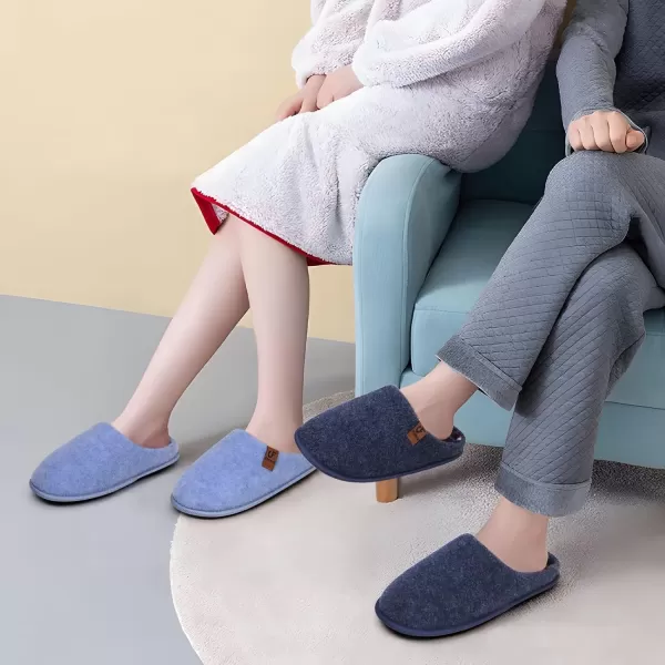 COFACE Unisex Mens Womens Cozy Memory Foam Scuff Slippers Casual Slip On Warm House Shoes Indoor/Outdoor Sandal Slippers With Arch Support Rubber Sole Size 4-15