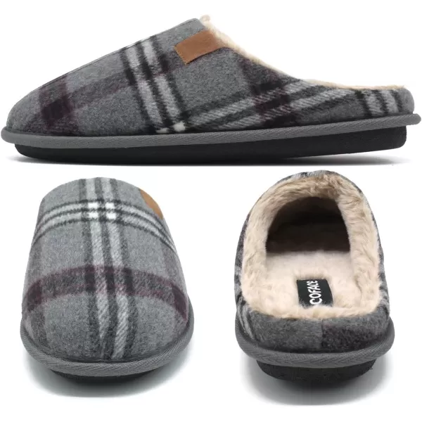 COFACE Unisex Mens Womens Cozy Memory Foam Scuff Slippers Casual Slip On Warm House Shoes Indoor/Outdoor Sandal Slippers With Arch Support Rubber Sole Size 4-15