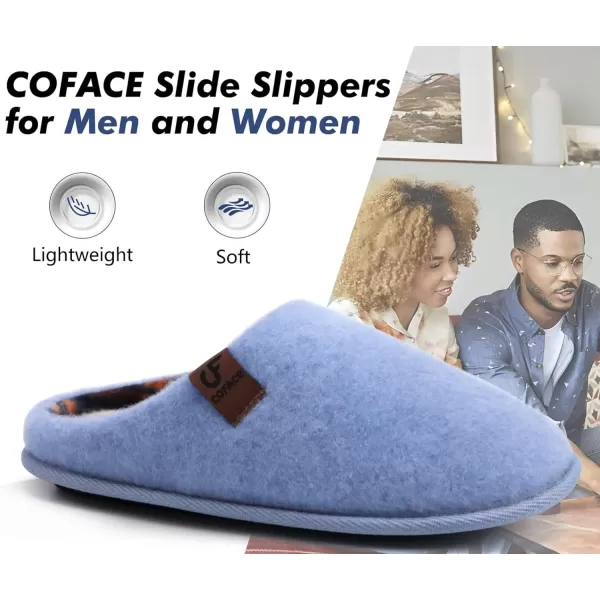 COFACE Unisex Mens Womens Cozy Memory Foam Scuff Slippers Casual Slip On Warm House Shoes Indoor/Outdoor Sandal Slippers With Arch Support Rubber Sole Size 4-15