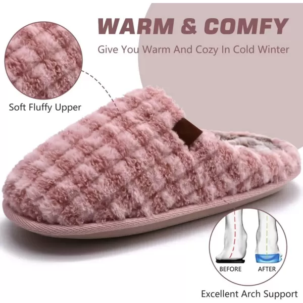 COFACE Unisex Mens Womens Cozy Memory Foam Scuff Slippers Casual Slip On Warm House Shoes Indoor/Outdoor Sandal Slippers With Arch Support Rubber Sole Size 4-15