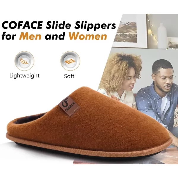 COFACE Unisex Mens Womens Cozy Memory Foam Scuff Slippers Casual Slip On Warm House Shoes Indoor/Outdoor Sandal Slippers With Arch Support Rubber Sole Size 4-15