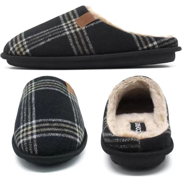 COFACE Unisex Mens Womens Cozy Memory Foam Scuff Slippers Casual Slip On Warm House Shoes Indoor/Outdoor Sandal Slippers With Arch Support Rubber Sole Size 4-15