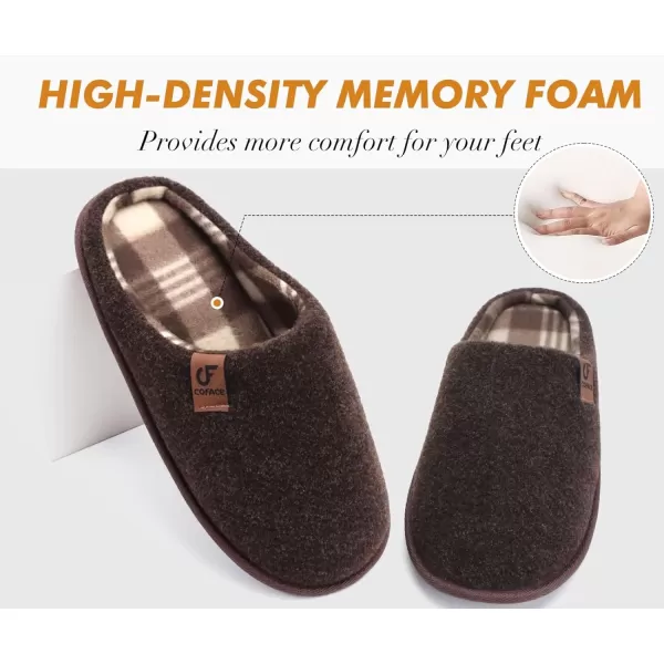 COFACE Unisex Mens Womens Cozy Memory Foam Scuff Slippers Casual Slip On Warm House Shoes Indoor/Outdoor Sandal Slippers With Arch Support Rubber Sole Size 4-15