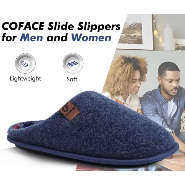 COFACE Unisex Mens Womens Cozy Memory Foam Scuff Slippers Casual Slip On Warm House Shoes Indoor/Outdoor Sandal Slippers With Arch Support Rubber Sole Size 4-15