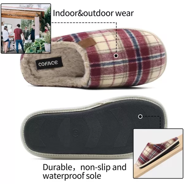 COFACE Unisex Mens Womens Cozy Memory Foam Scuff Slippers Casual Slip On Warm House Shoes Indoor/Outdoor Sandal Slippers With Arch Support Rubber Sole Size 4-15