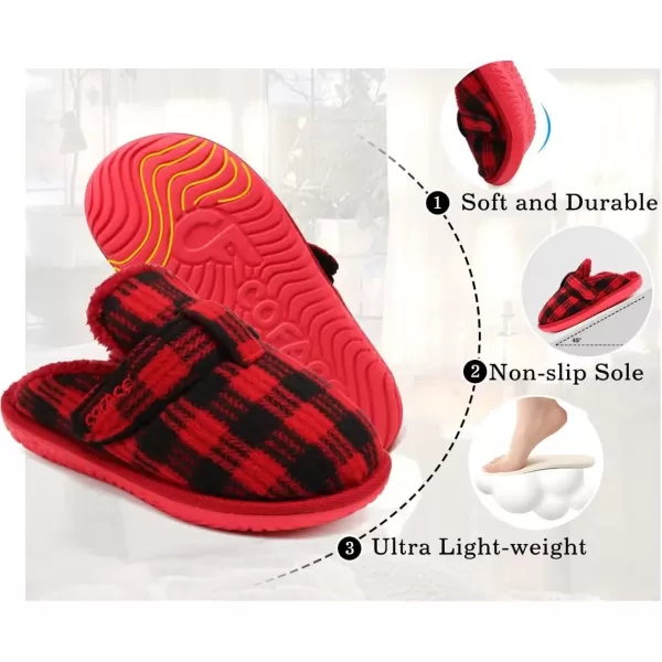 COFACE Unisex Mens Womens Cozy Memory Foam Scuff Slippers Casual Slip On Warm House Shoes Indoor/Outdoor Sandal Slippers With Arch Support Rubber Sole Size 4-15)