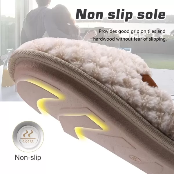 COFACE Unisex Mens Womens Cozy Memory Foam Scuff Slippers Casual Slip On Warm House Shoes Indoor/Outdoor Sandal Slippers With Arch Support Rubber Sole Size 4-15