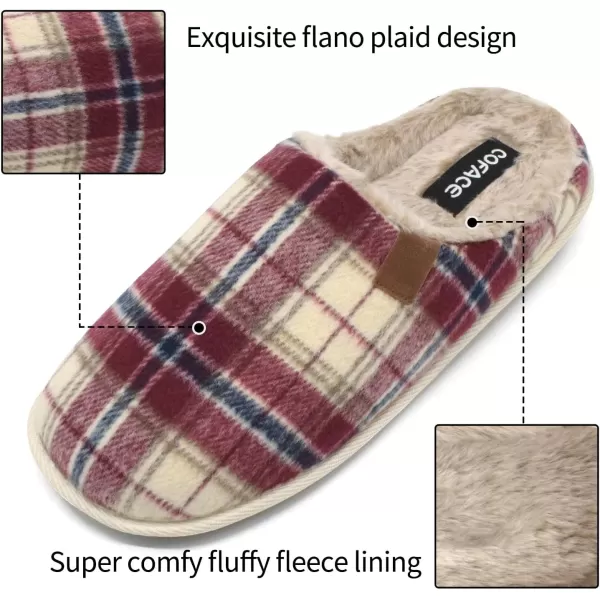 COFACE Unisex Mens Womens Cozy Memory Foam Scuff Slippers Casual Slip On Warm House Shoes Indoor/Outdoor Sandal Slippers With Arch Support Rubber Sole Size 4-15