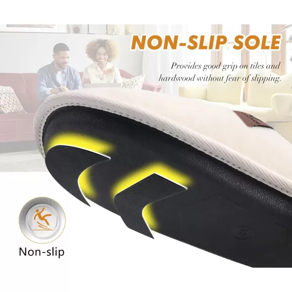 COFACE Unisex Mens Womens Cozy Memory Foam Scuff Slippers Casual Slip On Warm House Shoes Indoor/Outdoor Sandal Slippers With Arch Support Rubber Sole Size 4-15
