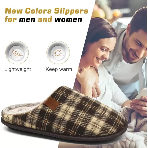 COFACE Unisex Mens Womens Cozy Memory Foam Scuff Slippers Casual Slip On Warm House Shoes Indoor/Outdoor Sandal Slippers With Arch Support Rubber Sole Size 4-15