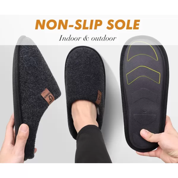 COFACE Unisex Mens Womens Cozy Memory Foam Scuff Slippers Casual Slip On Warm House Shoes Indoor/Outdoor Sandal Slippers With Arch Support Rubber Sole Size 4-15