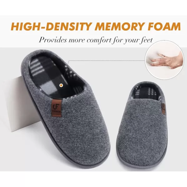 COFACE Unisex Mens Womens Cozy Memory Foam Scuff Slippers Casual Slip On Warm House Shoes Indoor/Outdoor Sandal Slippers With Arch Support Rubber Sole Size 4-15