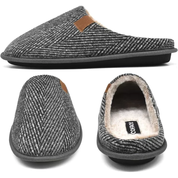 COFACE Unisex Mens Womens Cozy Memory Foam Scuff Slippers Casual Slip On Warm House Shoes Indoor/Outdoor Sandal Slippers With Arch Support Rubber Sole Size 4-15