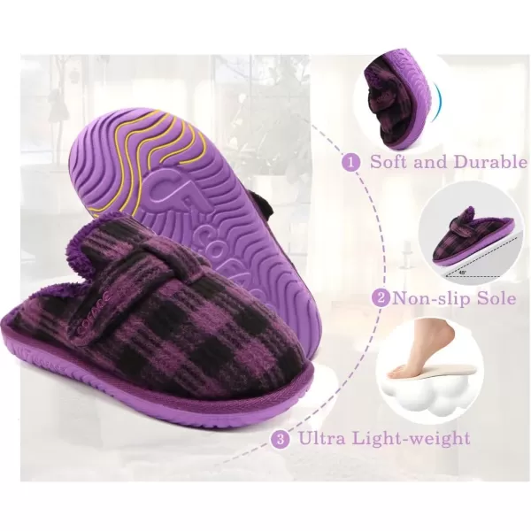 COFACE Unisex Mens Womens Cozy Memory Foam Scuff Slippers Casual Slip On Warm House Shoes Indoor/Outdoor Sandal Slippers With Arch Support Rubber Sole Size 4-15)