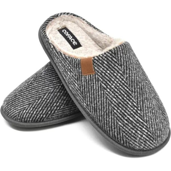 COFACE Unisex Mens Womens Cozy Memory Foam Scuff Slippers Casual Slip On Warm House Shoes Indoor/Outdoor Sandal Slippers With Arch Support Rubber Sole Size 4-15