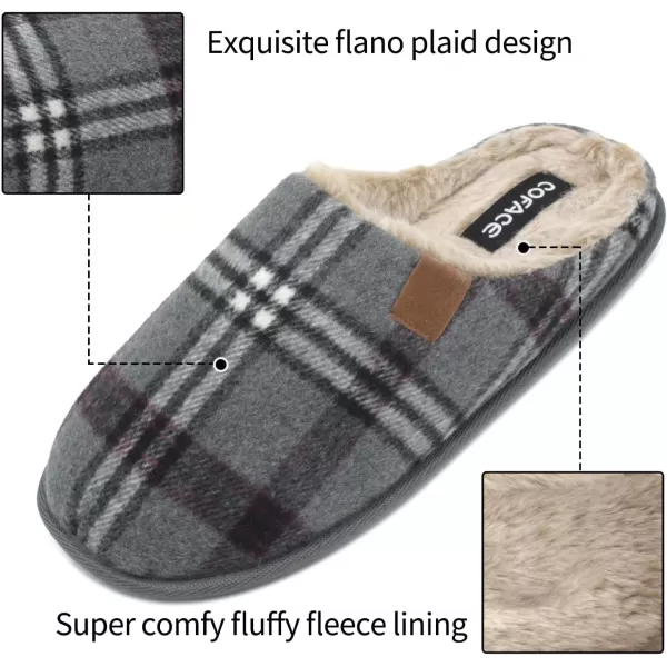 COFACE Unisex Mens Womens Cozy Memory Foam Scuff Slippers Casual Slip On Warm House Shoes Indoor/Outdoor Sandal Slippers With Arch Support Rubber Sole Size 4-15