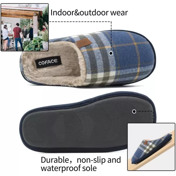 COFACE Unisex Mens Womens Cozy Memory Foam Scuff Slippers Casual Slip On Warm House Shoes Indoor/Outdoor Sandal Slippers With Arch Support Rubber Sole Size 4-15