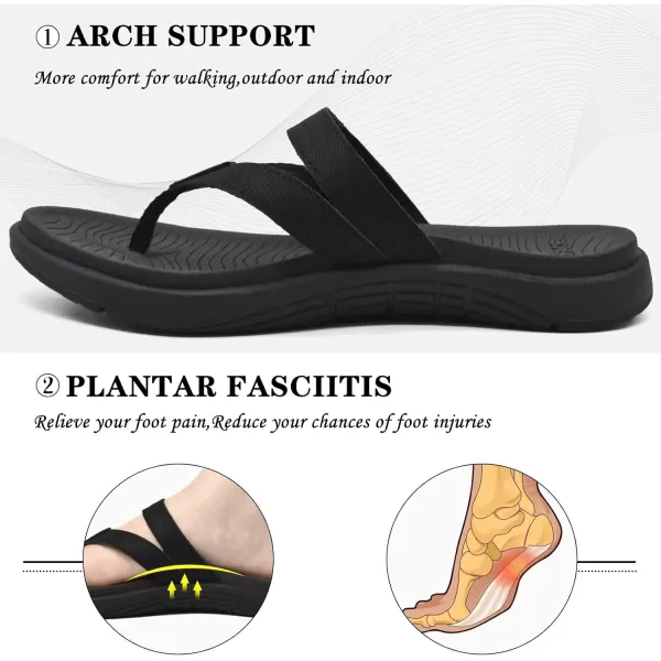 COFACE Womens Fashion Orthotic Flip Flops Ladies Slip On Lightweight Athletic Yoga Mat Cushion Thong Sandals With Comfortable Plantar Fasciitis Arch Support