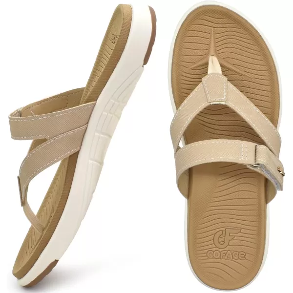 COFACE Womens Fashion Orthotic Flip Flops Ladies Slip On Lightweight Athletic Yoga Mat Cushion Thong Sandals With Comfortable Plantar Fasciitis Arch Support