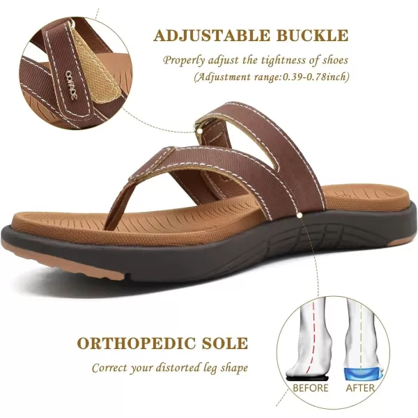 COFACE Womens Fashion Orthotic Flip Flops Ladies Slip On Lightweight Athletic Yoga Mat Cushion Thong Sandals With Comfortable Plantar Fasciitis Arch Support