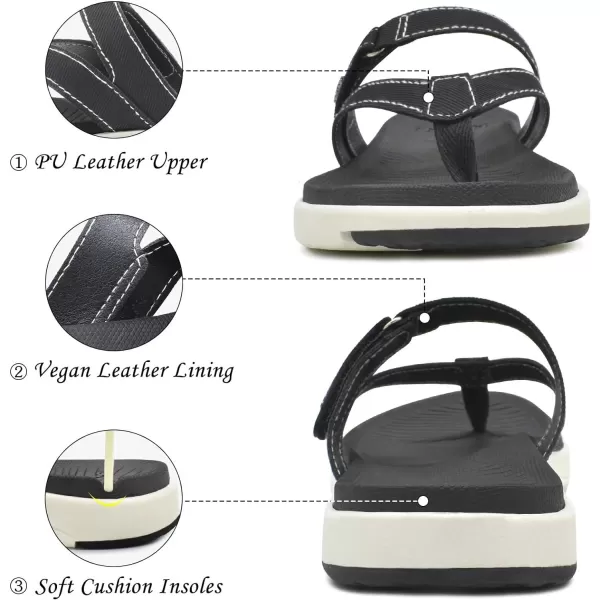 COFACE Womens Fashion Orthotic Flip Flops Ladies Slip On Lightweight Athletic Yoga Mat Cushion Thong Sandals With Comfortable Plantar Fasciitis Arch Support