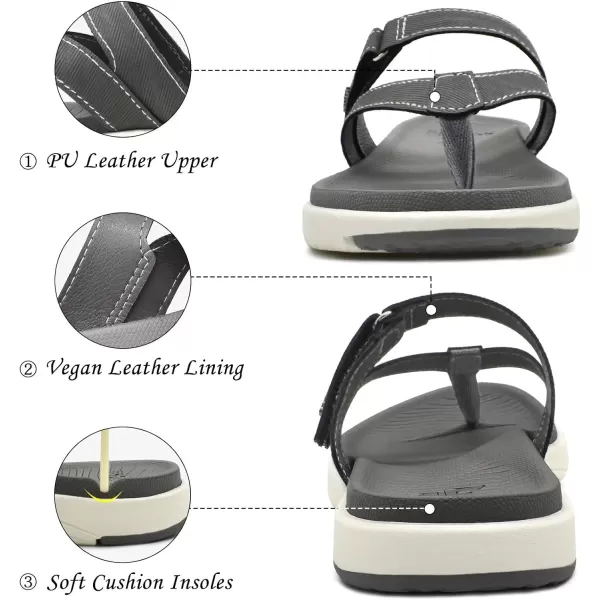 COFACE Womens Fashion Orthotic Flip Flops Ladies Slip On Lightweight Athletic Yoga Mat Cushion Thong Sandals With Comfortable Plantar Fasciitis Arch Support