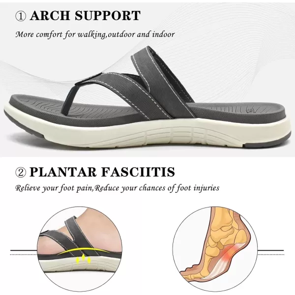 COFACE Womens Fashion Orthotic Flip Flops Ladies Slip On Lightweight Athletic Yoga Mat Cushion Thong Sandals With Comfortable Plantar Fasciitis Arch Support