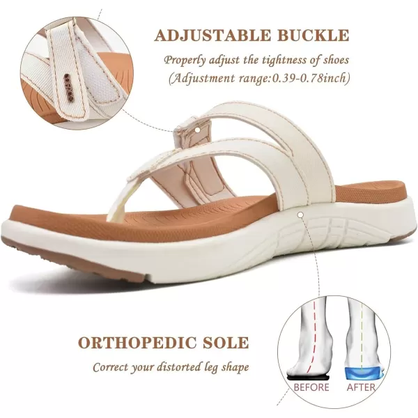 COFACE Womens Fashion Orthotic Flip Flops Ladies Slip On Lightweight Athletic Yoga Mat Cushion Thong Sandals With Comfortable Plantar Fasciitis Arch Support