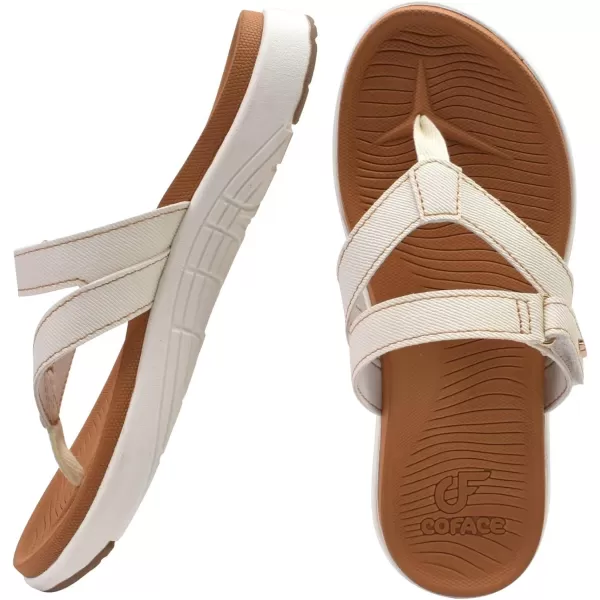 COFACE Womens Fashion Orthotic Flip Flops Ladies Slip On Lightweight Athletic Yoga Mat Cushion Thong Sandals With Comfortable Plantar Fasciitis Arch Support