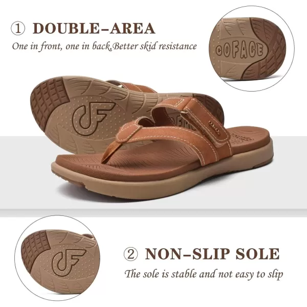 COFACE Womens Fashion Orthotic Flip Flops Ladies Slip On Lightweight Athletic Yoga Mat Cushion Thong Sandals With Comfortable Plantar Fasciitis Arch Support