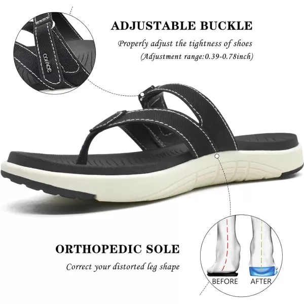 COFACE Womens Fashion Orthotic Flip Flops Ladies Slip On Lightweight Athletic Yoga Mat Cushion Thong Sandals With Comfortable Plantar Fasciitis Arch Support
