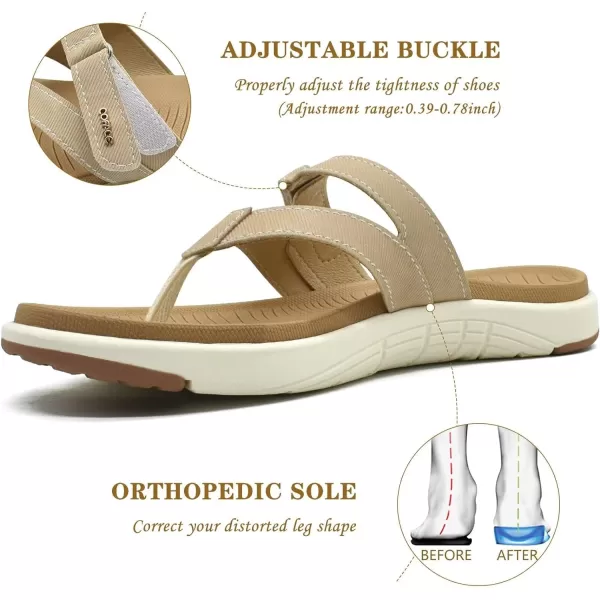 COFACE Womens Fashion Orthotic Flip Flops Ladies Slip On Lightweight Athletic Yoga Mat Cushion Thong Sandals With Comfortable Plantar Fasciitis Arch Support