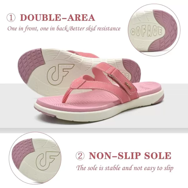 COFACE Womens Fashion Orthotic Flip Flops Ladies Slip On Lightweight Athletic Yoga Mat Cushion Thong Sandals With Comfortable Plantar Fasciitis Arch Support
