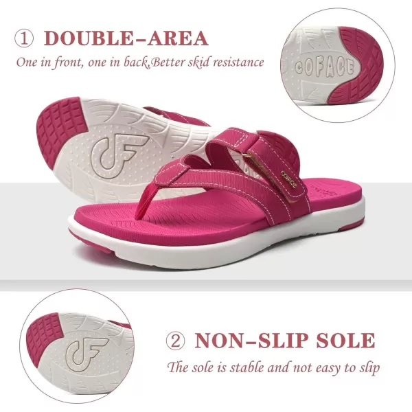 COFACE Womens Fashion Orthotic Flip Flops Ladies Slip On Lightweight Athletic Yoga Mat Cushion Thong Sandals With Comfortable Plantar Fasciitis Arch Support