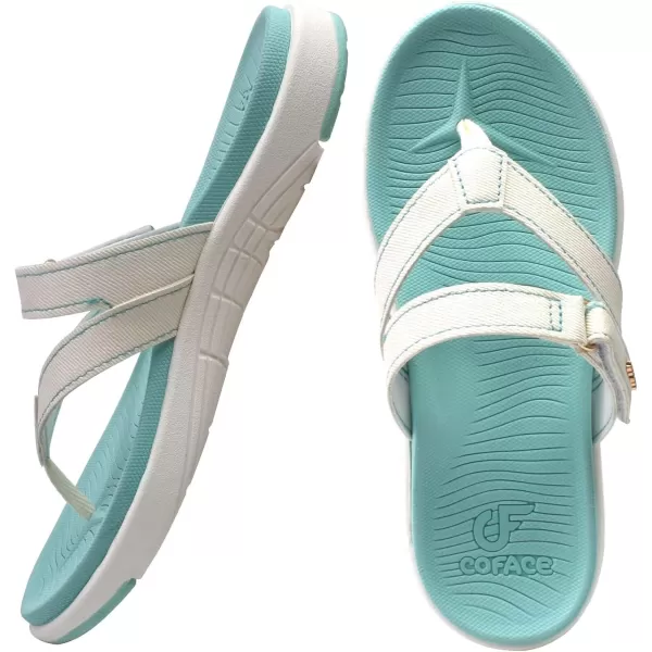 COFACE Womens Fashion Orthotic Flip Flops Ladies Slip On Lightweight Athletic Yoga Mat Cushion Thong Sandals With Comfortable Plantar Fasciitis Arch Support