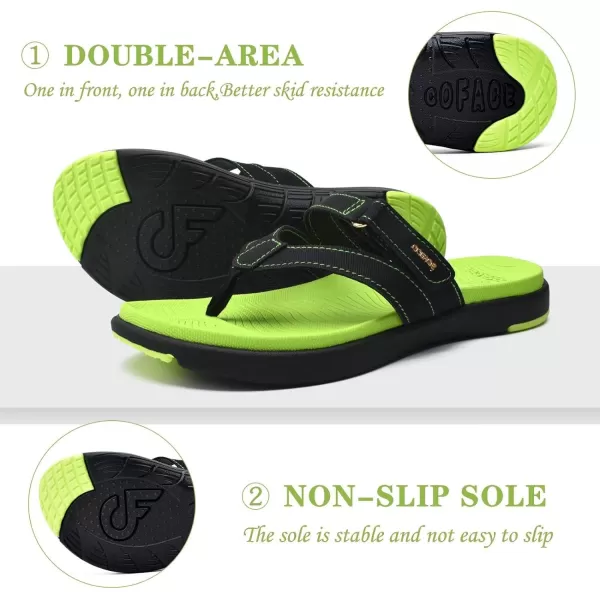 COFACE Womens Fashion Orthotic Flip Flops Ladies Slip On Lightweight Athletic Yoga Mat Cushion Thong Sandals With Comfortable Plantar Fasciitis Arch Support