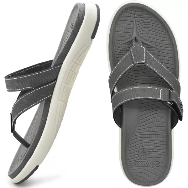 COFACE Womens Fashion Orthotic Flip Flops Ladies Slip On Lightweight Athletic Yoga Mat Cushion Thong Sandals With Comfortable Plantar Fasciitis Arch Support