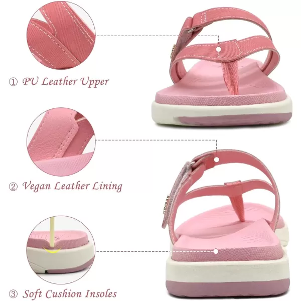 COFACE Womens Fashion Orthotic Flip Flops Ladies Slip On Lightweight Athletic Yoga Mat Cushion Thong Sandals With Comfortable Plantar Fasciitis Arch Support