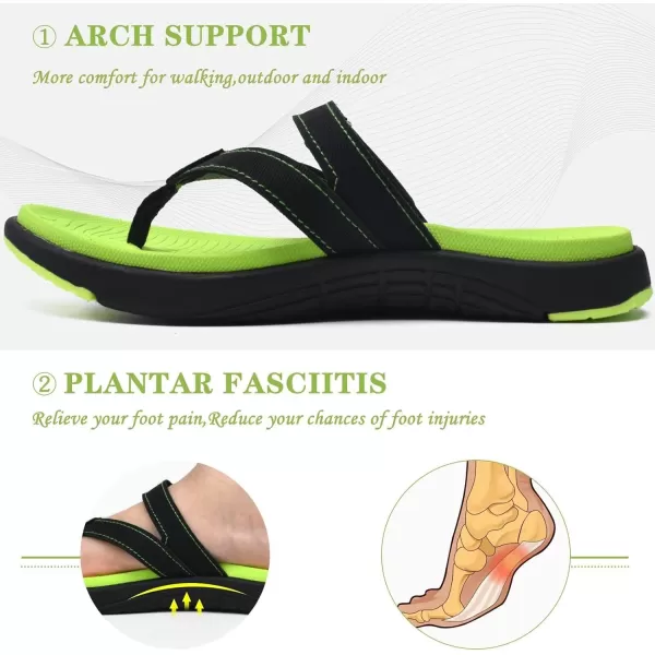 COFACE Womens Fashion Orthotic Flip Flops Ladies Slip On Lightweight Athletic Yoga Mat Cushion Thong Sandals With Comfortable Plantar Fasciitis Arch Support