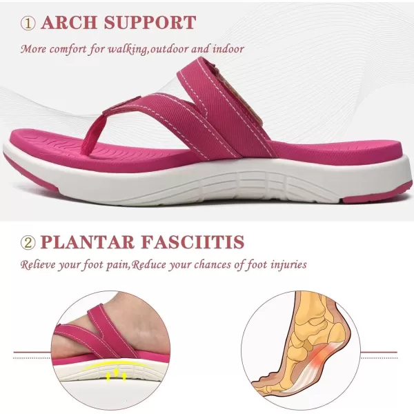 COFACE Womens Fashion Orthotic Flip Flops Ladies Slip On Lightweight Athletic Yoga Mat Cushion Thong Sandals With Comfortable Plantar Fasciitis Arch Support