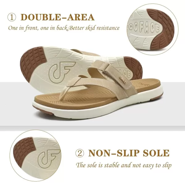 COFACE Womens Fashion Orthotic Flip Flops Ladies Slip On Lightweight Athletic Yoga Mat Cushion Thong Sandals With Comfortable Plantar Fasciitis Arch Support
