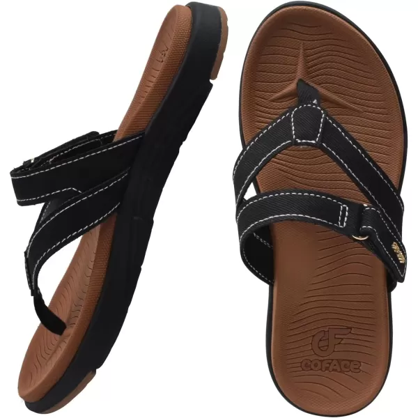COFACE Womens Fashion Orthotic Flip Flops Ladies Slip On Lightweight Athletic Yoga Mat Cushion Thong Sandals With Comfortable Plantar Fasciitis Arch Support